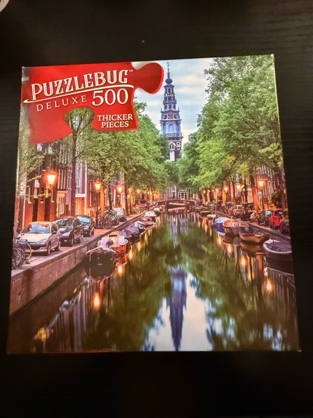 Puzzlebug Deluxe 500-Piece Jigsaw Puzzle - Scenic Canal (Green, Blue)